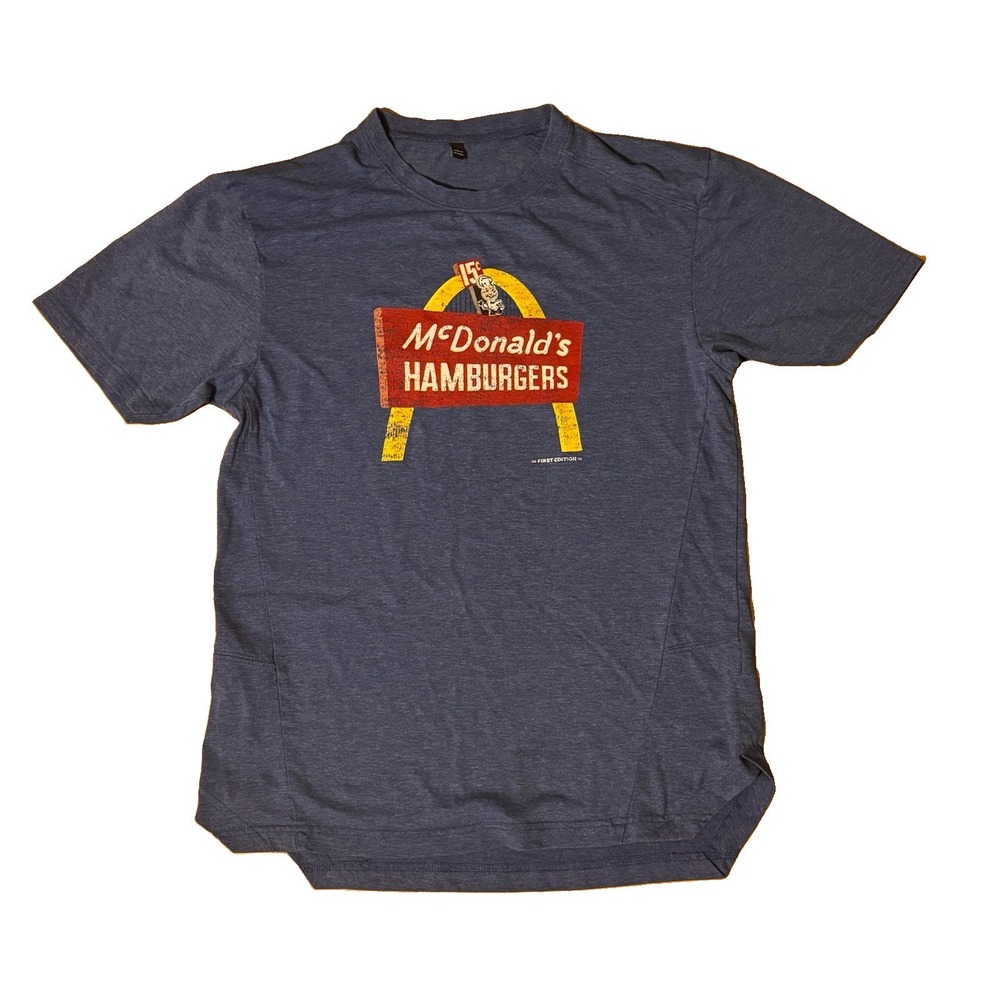 McDonald's 15 Cent Hamburgers First Edition T-Shirt Blue SM Apparel Collection